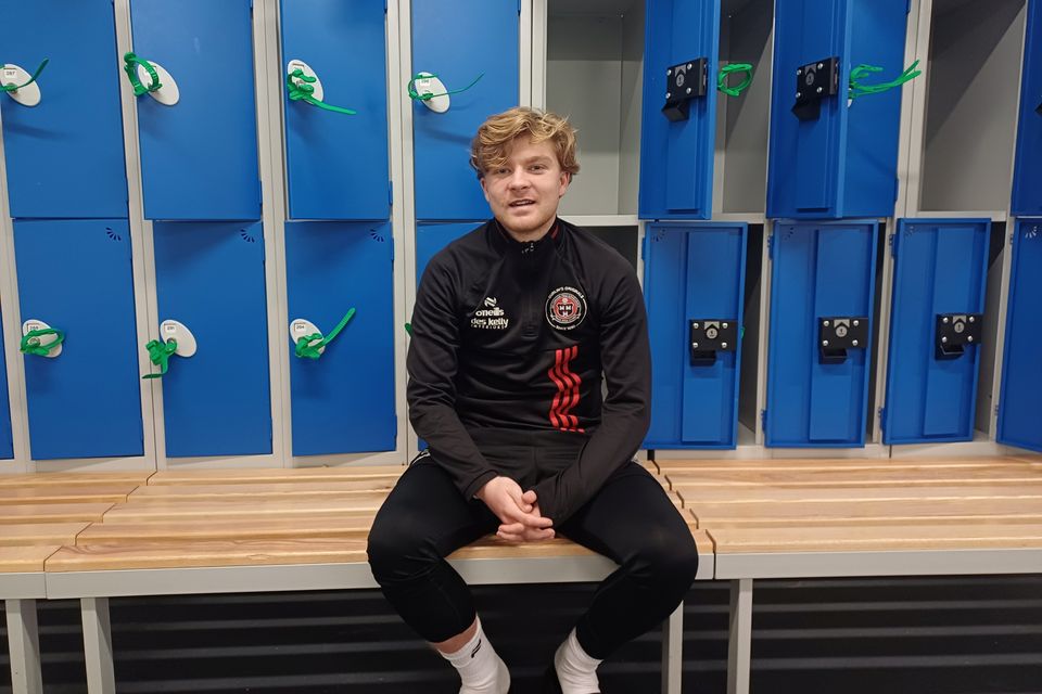 Harry Vaughan during pre-season training at Bohemians.