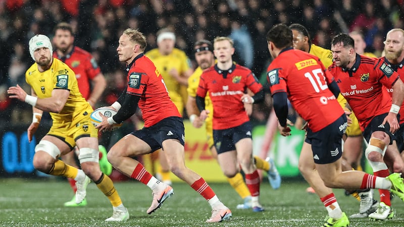 Mike Haley makes a break for Munster. Photograph: Tom O’Hanlon/Inpho