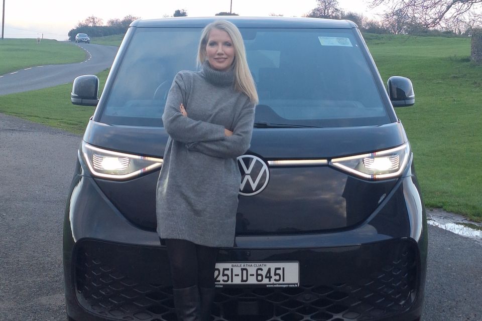 Geraldine Herbert test drives the new Volkswagen ID Buzz Style LWB 7‑Seater. Photo: Paul Herbert-Kane