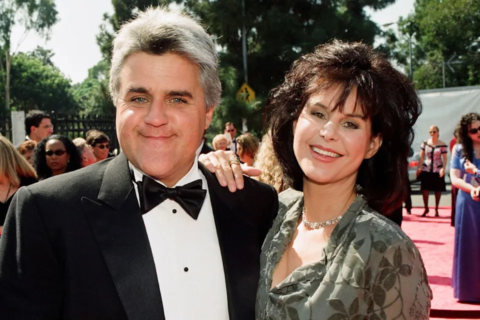Margaret C. Norton/NBCU Photo Bank/NBCUniversal via Getty Jay Leno and wife Mavis, 1998 Primetime Emmy Awards