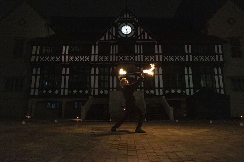 ROGU Fire Arts performance at the Counting House Plaza - one of many free, family-friendly festive events taking place as part of Cork City Council’s Corkmas programme. Picture: Clare Keogh