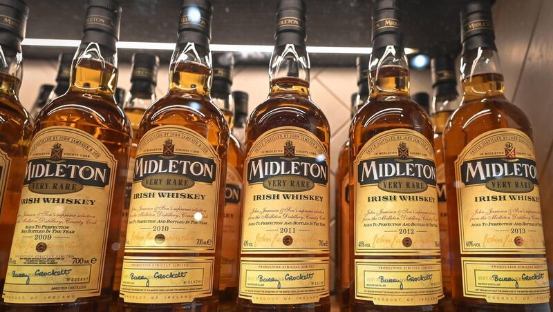 A selection of Midleton Very Rare, which is one of the many brands produced by Irish Distillers. (Photo by Artur Widak/NurPhoto)