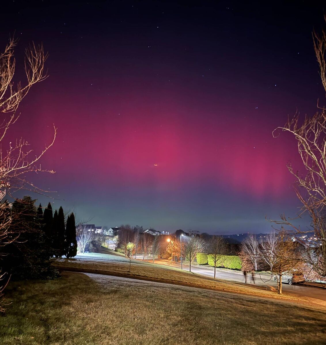 The northern lights viewed from Glanmire in East Cork. Picture: Michael Crowley