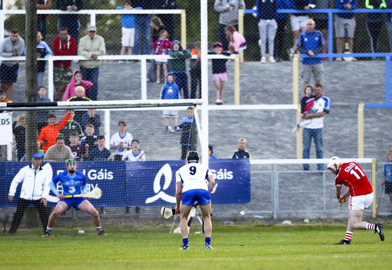 Cork's Declan Dalton strikes a penalty in the last minute of the 2017 Munster U21 clash. Picture: INPHO/Ken Sutton