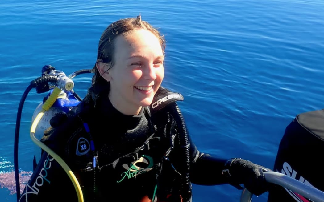 Australian marine biologist Lily Fogg studies the visual systems of fish including the Greenland shark.