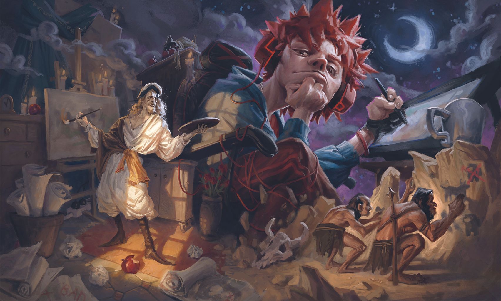 See how this digital artist depicted the evolution of art in a single image