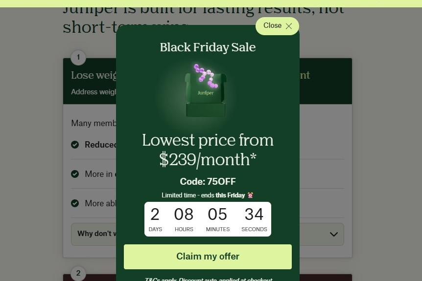 Juniper is a weight loss website.