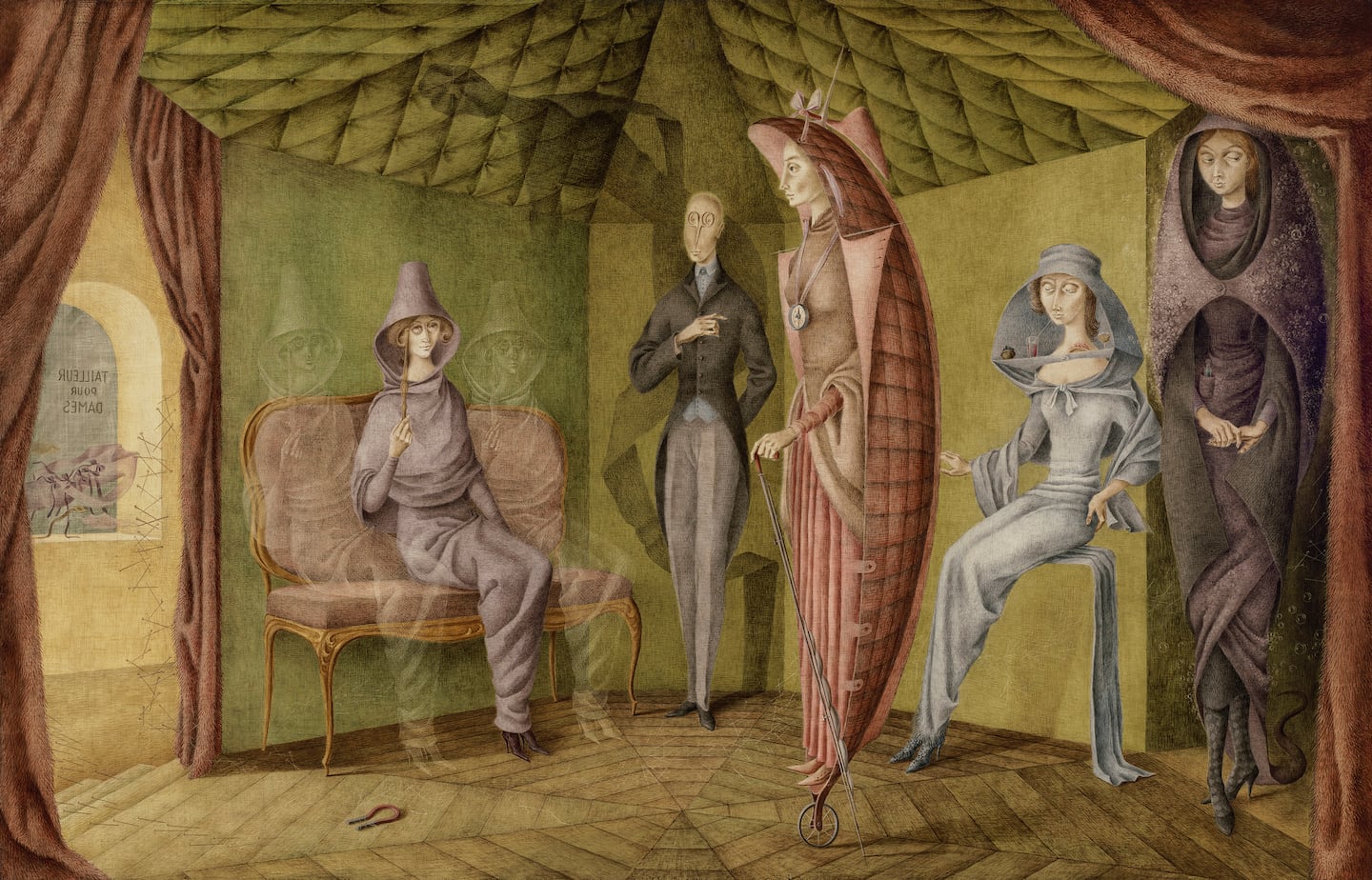 Remedios Varo, "Tailleur pour dames," 1957. © 2025 Remedios Varo, Artists Rights Society (ARS), New York / VEGAP, Madrid.
