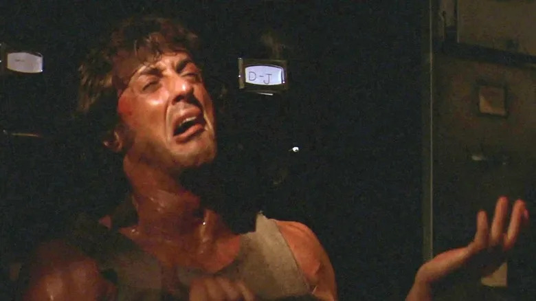 Rambo breaking down in tears in Fist Blood