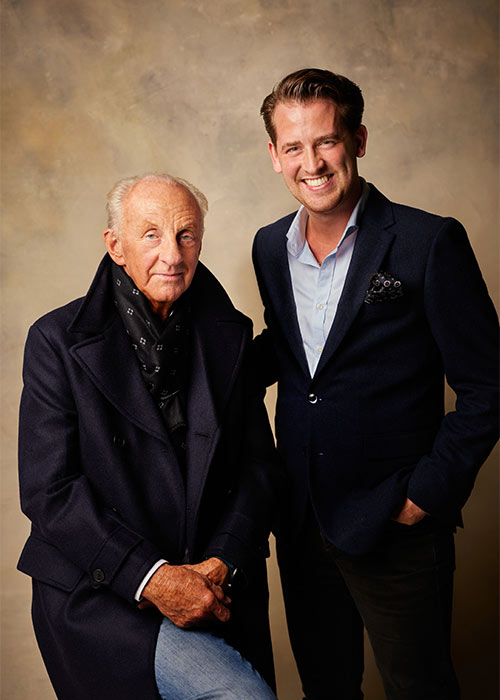 Paul Costelloe and son William, the new Creative Director. Pic: Barry McCall
