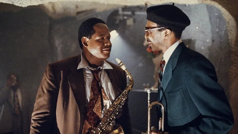 Forest Whitaker's Charlie Parker with his sax in a jazz club in Bird