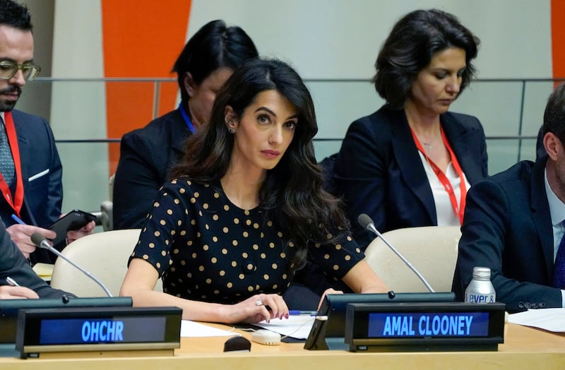 British-Lebanese barrister Amal Clooney. Photograph: Timothy A Clary/AFP/Getty