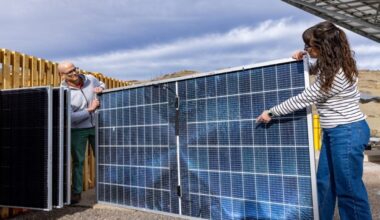 Solar module testing.