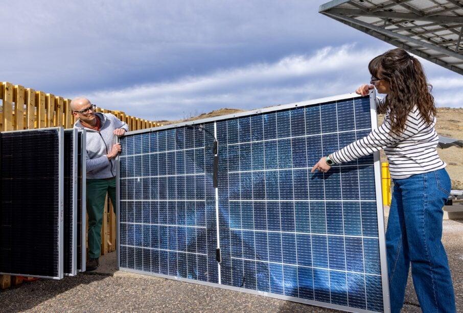 Solar module testing.