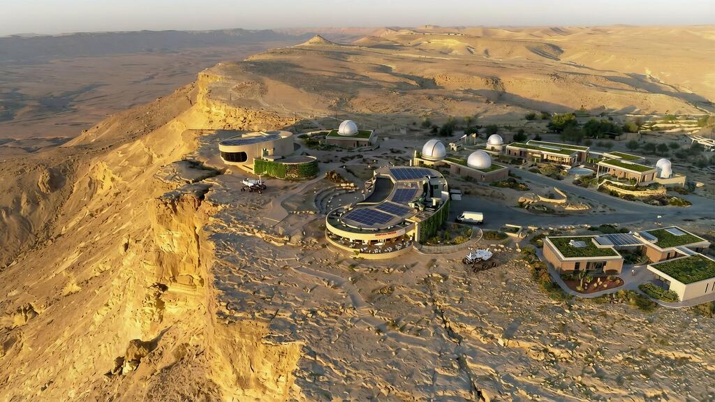 Rendering of the new Space City to be built in Mitzpe Ramon (Photo: Creation-Space) עיר החלל החדשה במצפה רמון