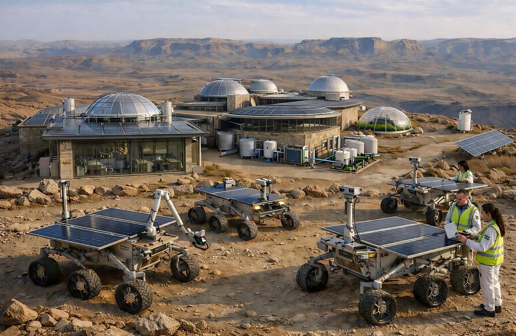 Simulation of Space City in Mitzpe Ramon (Photo: Creation-Space) עיר החלל החדשה במצפה רמון
