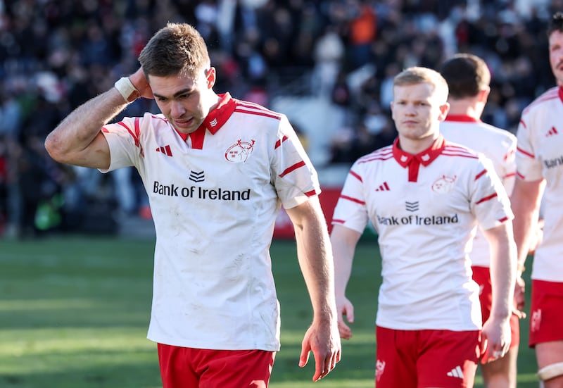 Munster and Jack Crowley can reflect on some positives in their performance despite the disappointment of losing in Toulon. Photograph: Dan Sheridan/Inpho