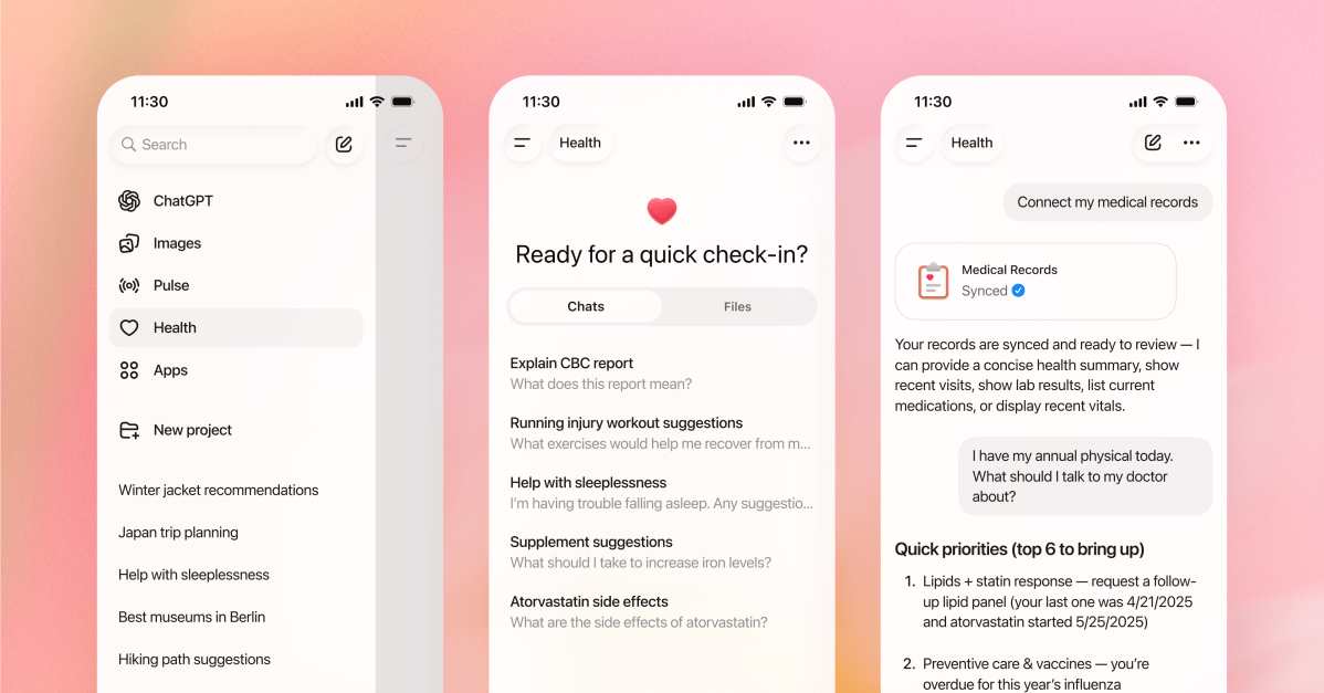 OpenAI launches ChatGPT Health, encouraging users to connect their medical records