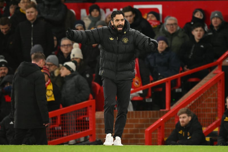 Manchester United head coach Ruben Amorim during the Premier League fixture against Wolves on December 30th. Photograph: Oli Scarff/AFP via Getty Images