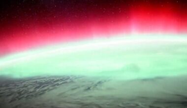 Dazzling aurora captured from space just days before…