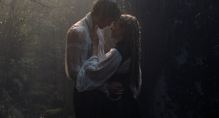 Jacob Elordi and Margot Robbie in Wuthering Heights (2026)