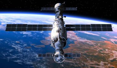 Explosion of a SpaceX satellite