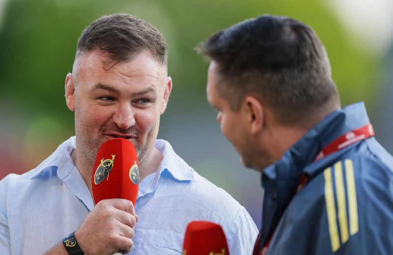 Dave Kilcoyne offers his views before a Munster match at Thomond Park. Photograph: Laszlo Geczo/Inpho