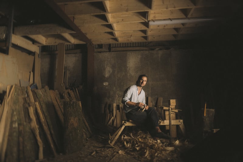 Muck uses traditional tooling, and adds a little bit of ritual to make modern marvels in wood. Photograph: Tristan Hutchinson