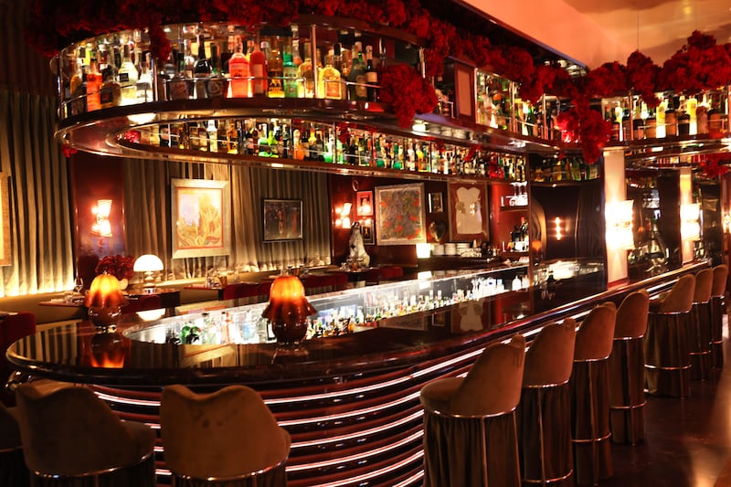 Gloria Osteria is a dramatic reworking of the former 19th-century AIB bank on Westmoreland Street. Photograph: Dara Mac Dónaill