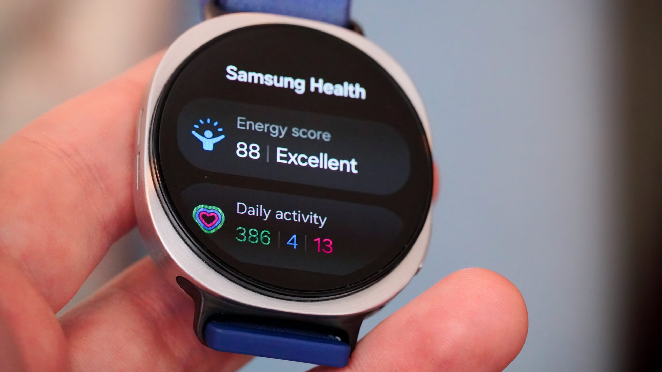 The Energy score on a Samsung Galaxy Watch 8.