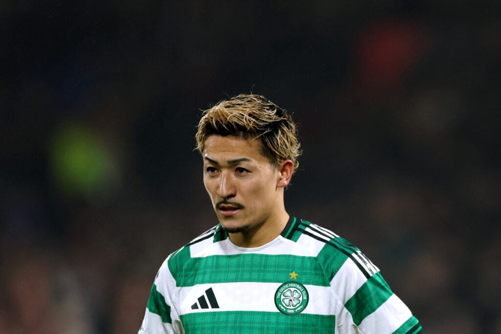 Daizen Maeda looks on during Feyenoord v Celtic FC - UEFA Europa League 2025/26 League Phase MD5