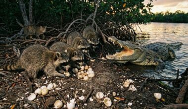 American crocodiles in the Florida Keys suffer from raccoons; study links Toxoplasma to feral cats and exposes conservation dilemma.