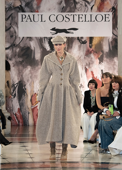 Runway shots from the Paul Costelloe fashion show at the Rotunda of City Hall, Dublin, the closing show of the inaugural Ireland Fashion Week 2025. Pic: Anna Wickham