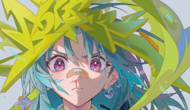 This artist blends anime aesthetics with graffiti energy