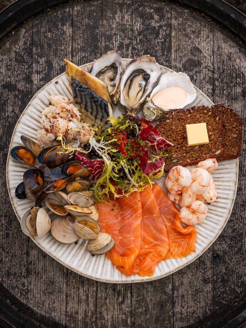 Cold seafood platter at Linnane's