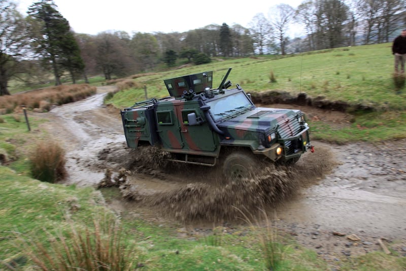 RG-32M light tactical vehicle in use in the Glen of Imaal. Photo: Óglaigh na hÉireann/Defence Forces