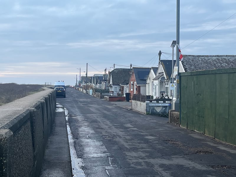 Houses near the sea in Jaywick. Photograph: Mark Paul