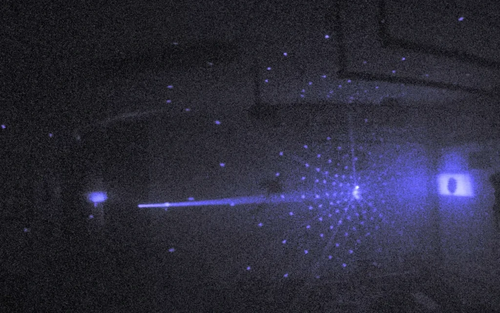 The speed of light is one of those things you learn about in school but never expect to actually see happening.