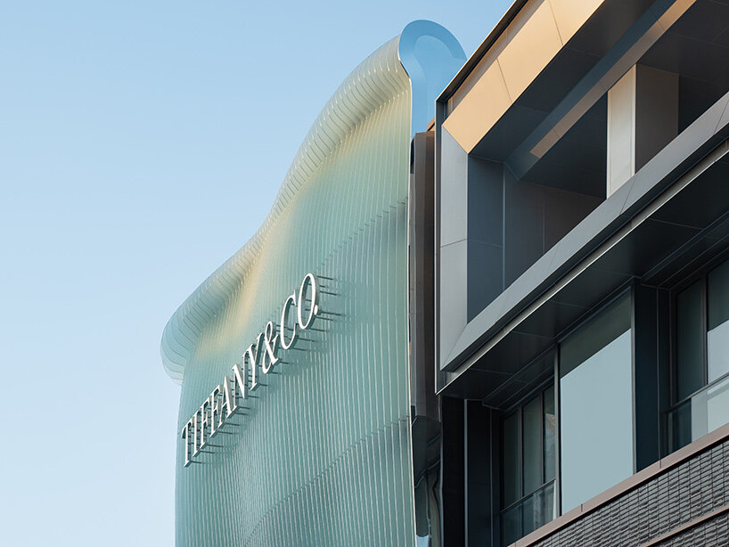 MVRDV wraps tiffany & co. beijing flagship in rippling facade of translucent glass fins