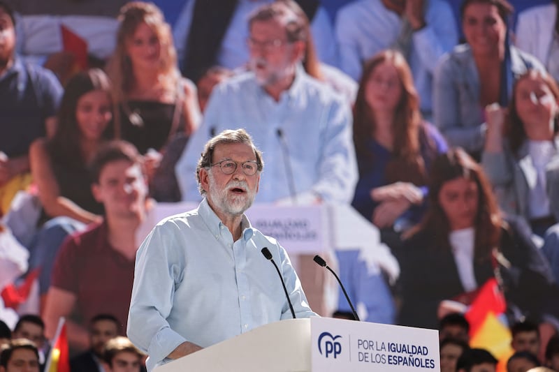 Former Spanish prime minister Mariano Rajoy. Photograph: Thomas Coex/AFP/Getty Images