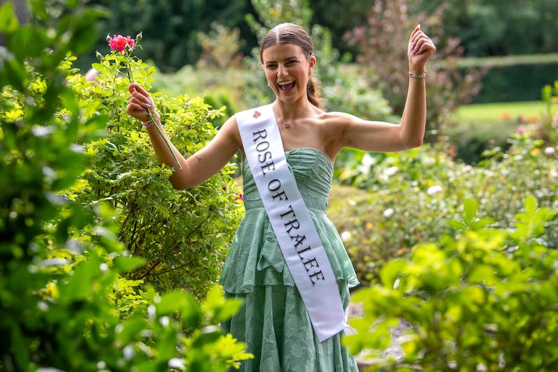 2025 Rose of Tralee Katelyn Cummins in the Rose Garden in Tralee Town Park. Photograph: Domnick Walsh