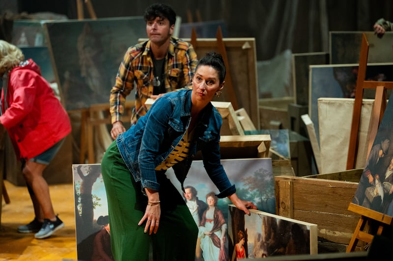 Contestants James and Rachel in BBC1's The Traitors. Photograph: Euan Cherry/PA