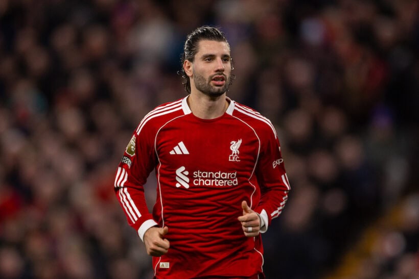 LIVERPOOL, ENGLAND - Saturday, January 17, 2026: Liverpool's Dominik Szoboszlai during the FA Premier League match between Liverpool FC and Burnley FC at Anfield. (Photo by David Rawcliffe/Propaganda)
