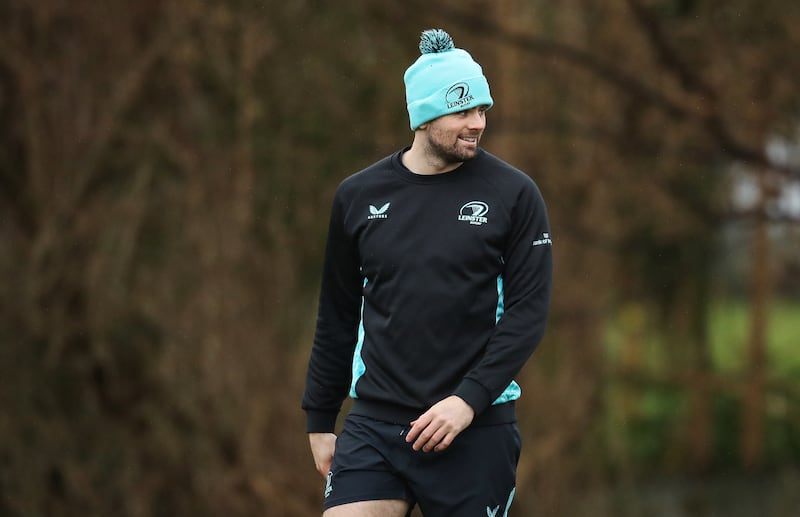 Harry Byrne in Leinster training. Photograph: Grace Halton/Inpho