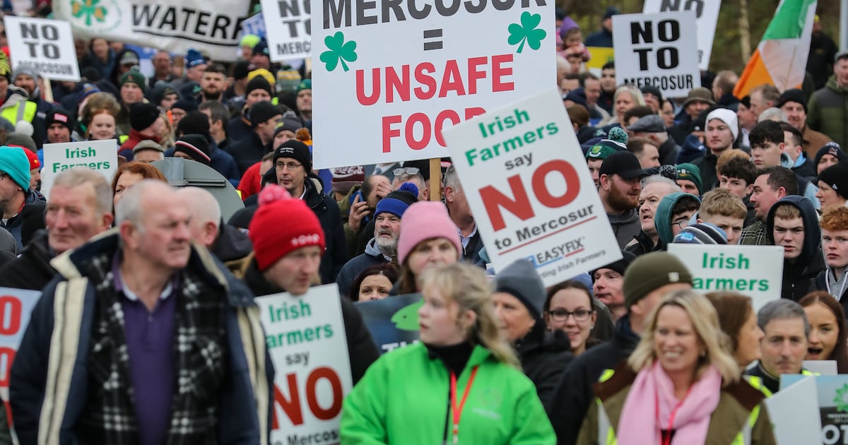 Thousands attend Mercosur protest in Athlone – The Irish Times