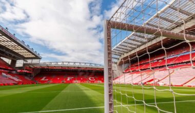 Anfield, general view of the Kop on matchday