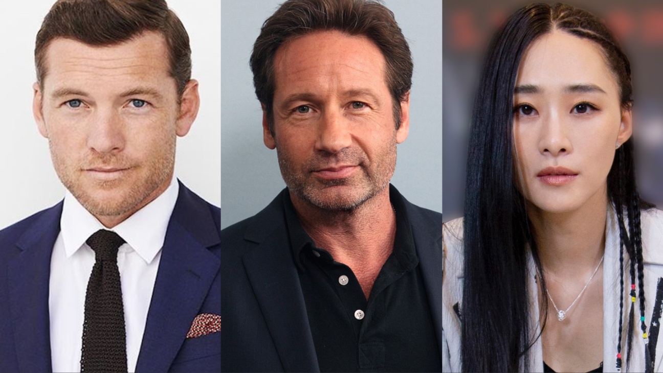 From left: Sam Worthington, David Duchovny and Ke-Xi Wu.