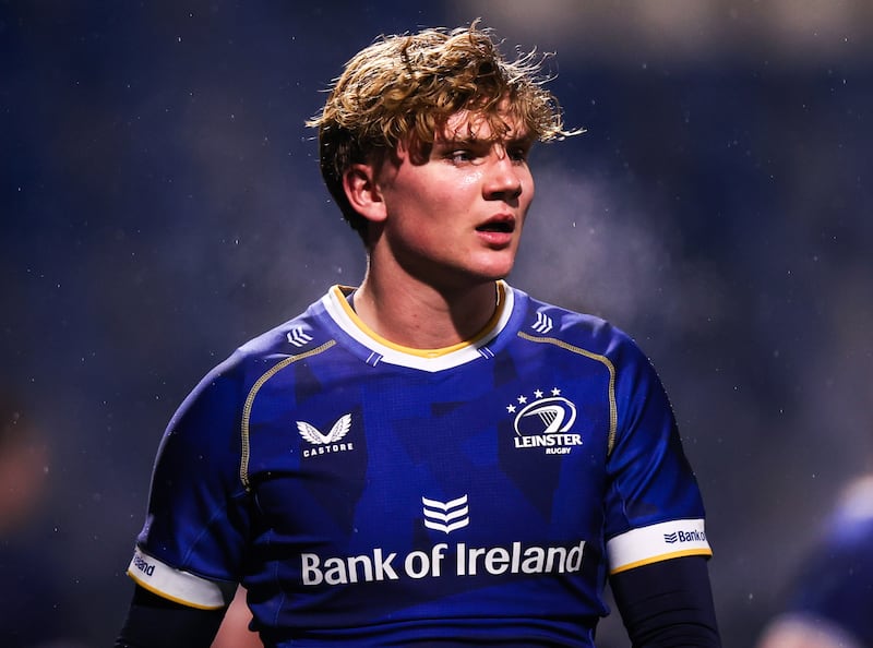 Caspar Gabriel has risen through the Leinster ranks as one of their most exciting backline talents. Photograph: INPHO/ Tom Maher