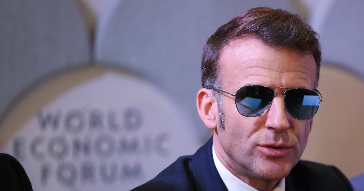 Social media memes soar after Emmanuel Macron’s Top Gun look at Davos – The Irish Times