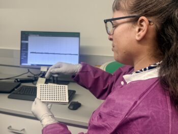 Wastewater testing at county public health lab